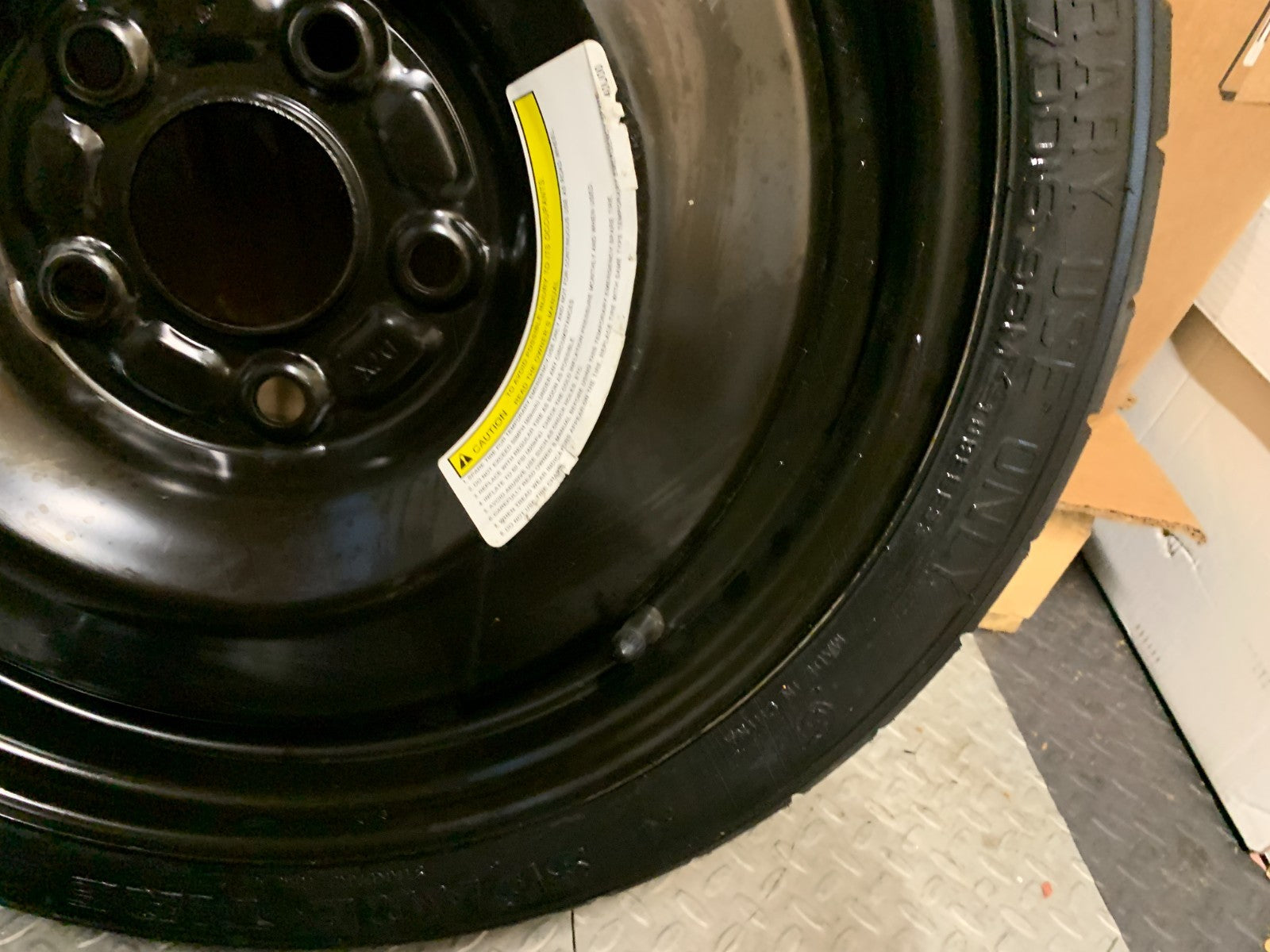 2015-2019 Nissan Sentra 16" Spare Tire Wheel Compact Donut T125/70D16 Maxxis