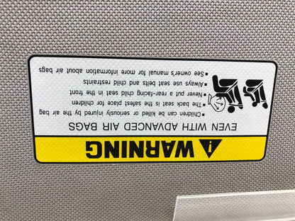 2015-2019 Hyundai Sonata Driver Sun Visor Gray Illuminated OEM B01B35004