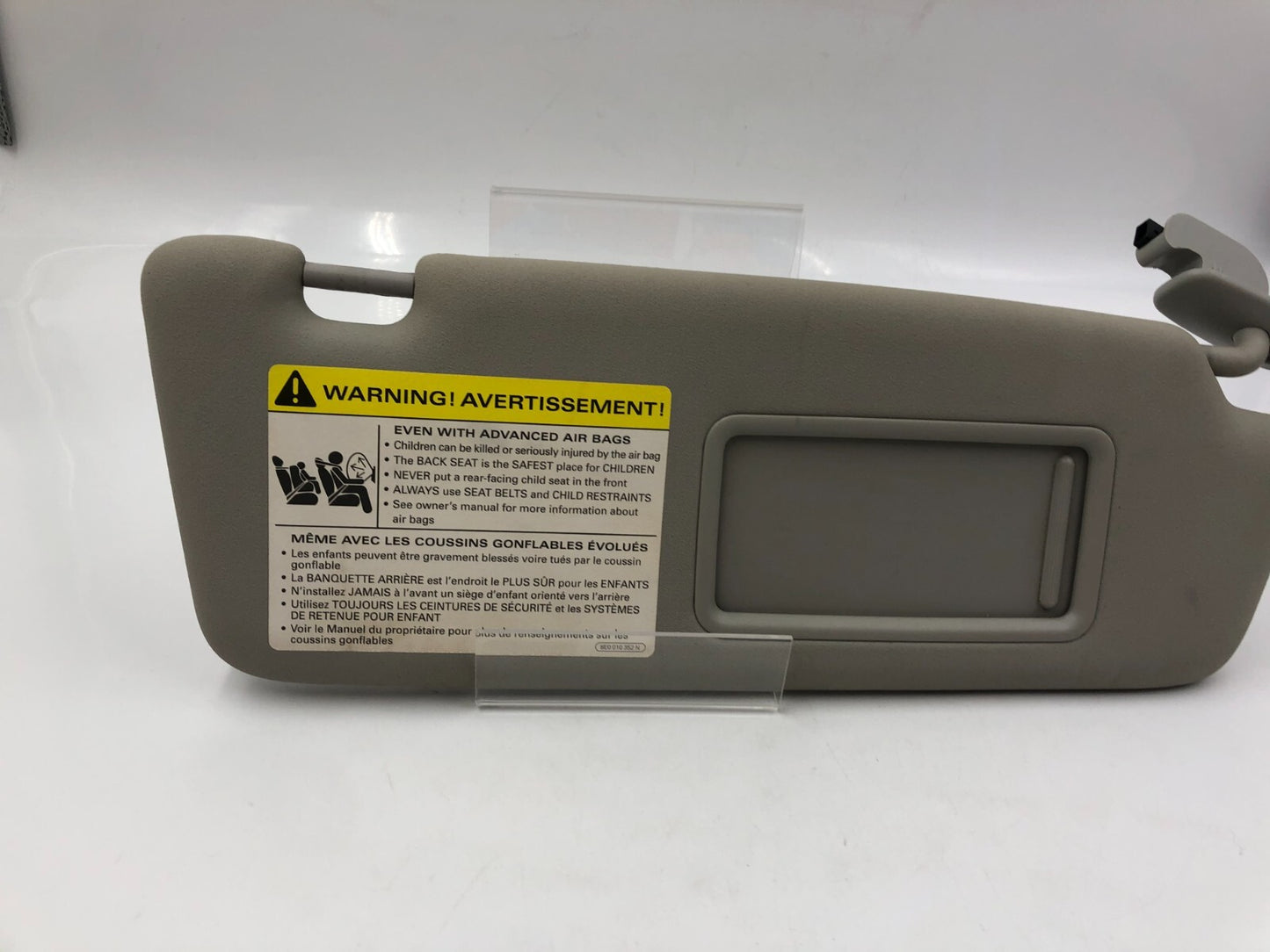 2002-2008 Audi A4 Sedan Passenger Sun Visor Gray Illuminated OEM C02B45060