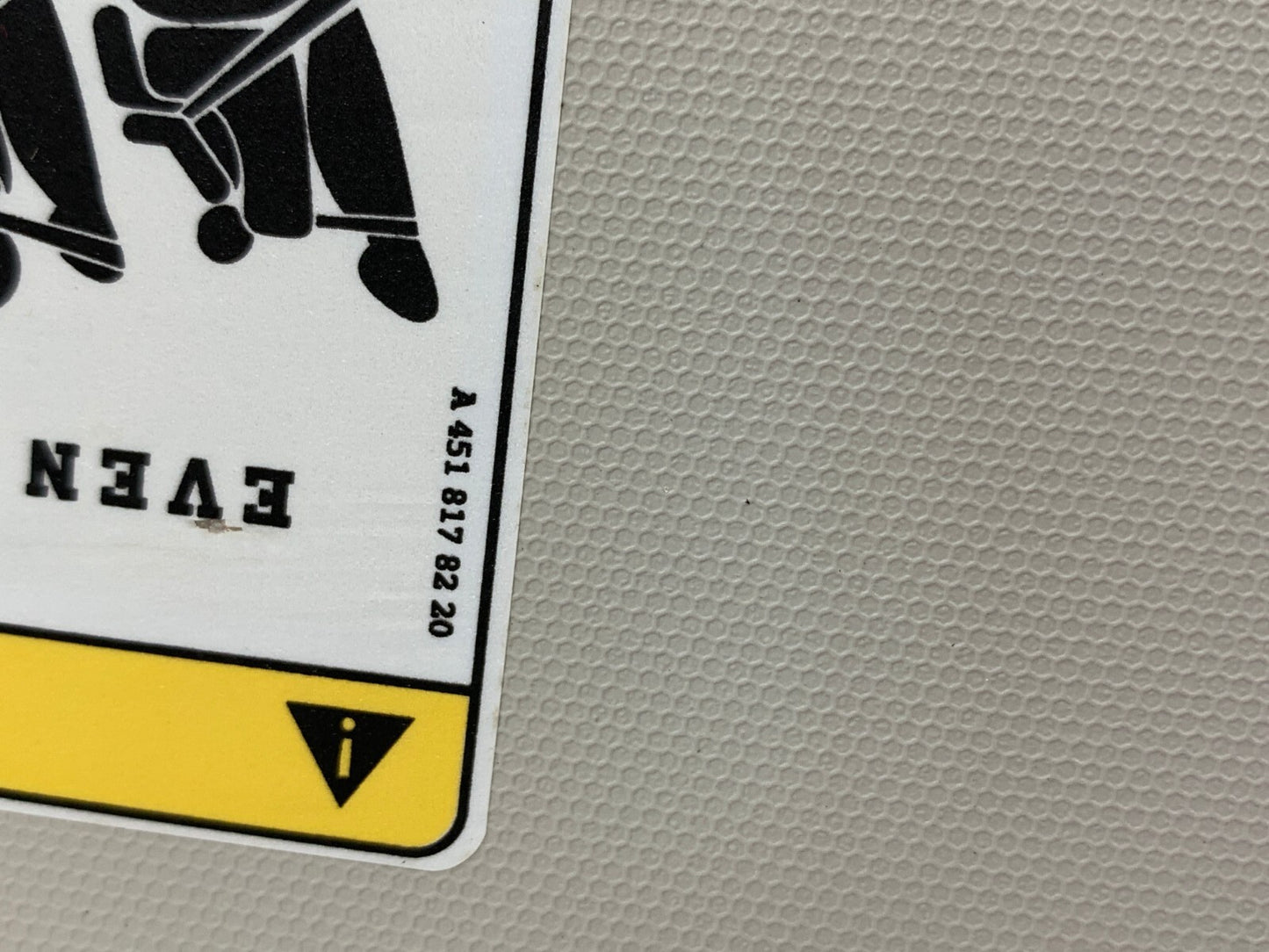 2008-2016 Smart Fortwo Passenger Sun Visor Gray OEM C03B31004