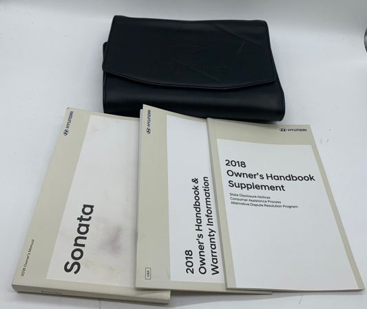 2018 Hyundai Sonata Owners Manual with Case OEM R01B30007