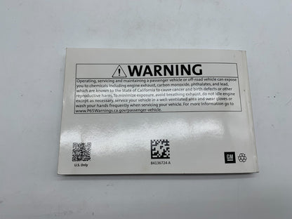 2019 Chevrolet Impala Owners Manual Set OEM C03B30095