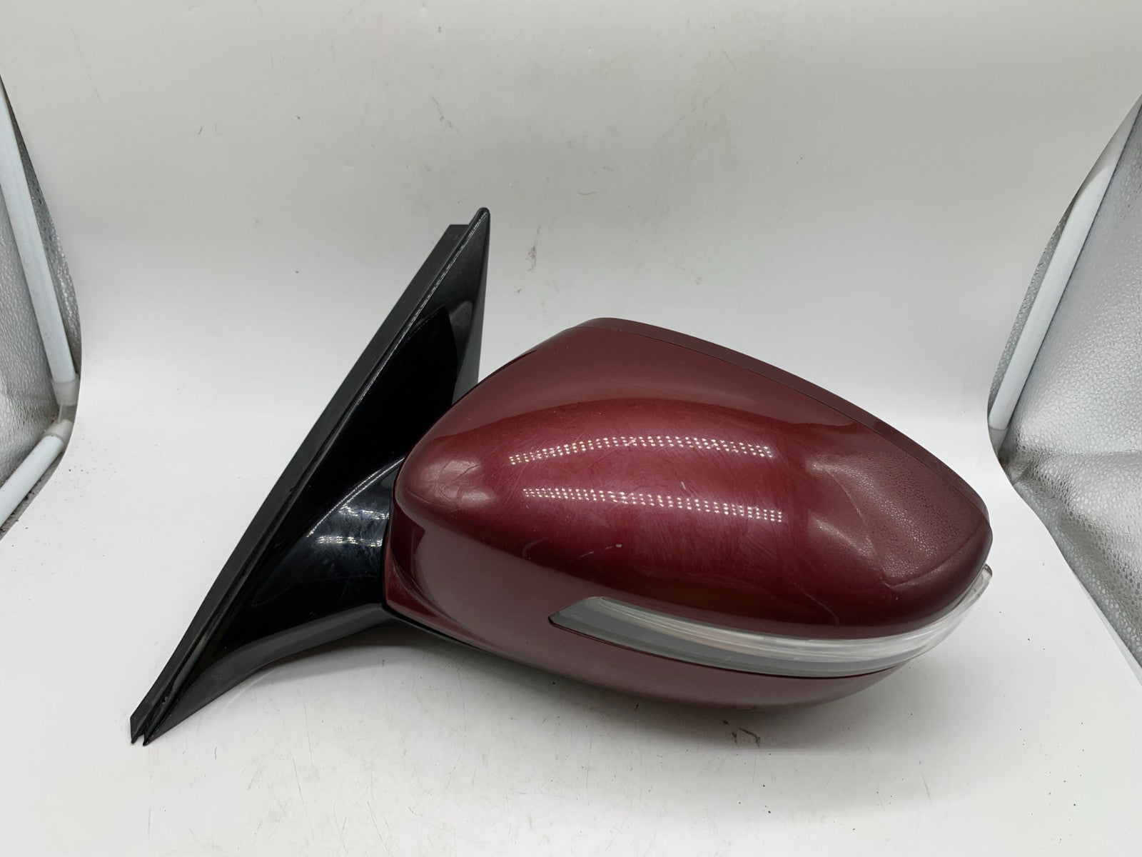 2009-2012 Hyundai Genesis Sedan Driver Side View Power Door Mirror Red C02B01009