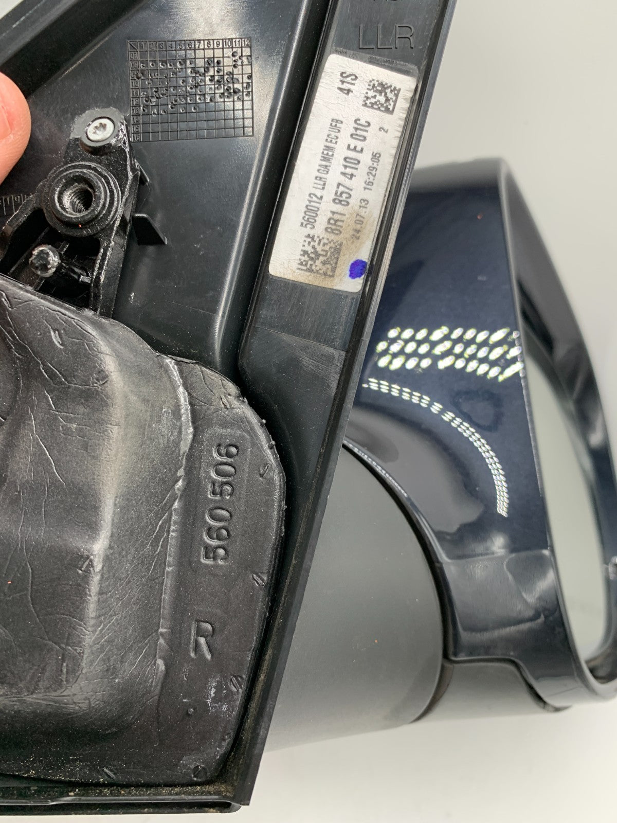 2009-2014 Audi Q5 Passenger Side View Power Door Mirror Gray OEM with Memory