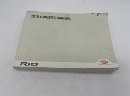 2018 Kia Rio Owners Manual OEM