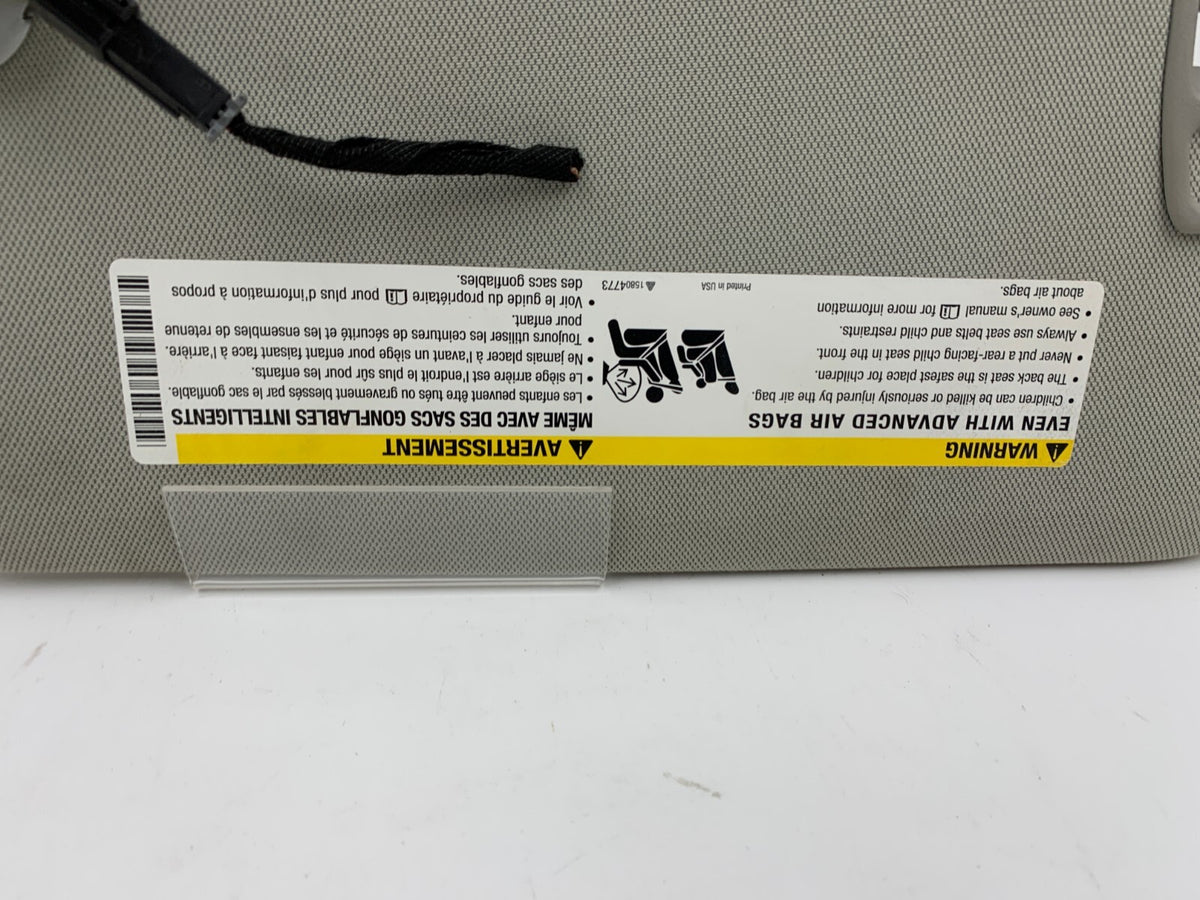 2013-2016 Chevrolet Malibu Passenger Sun Visor Gray Illuminated OEM D04B13094