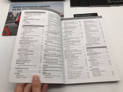 2017 Mercedes-Benz CLA Owners Manual Set with Case OEM D02B03008