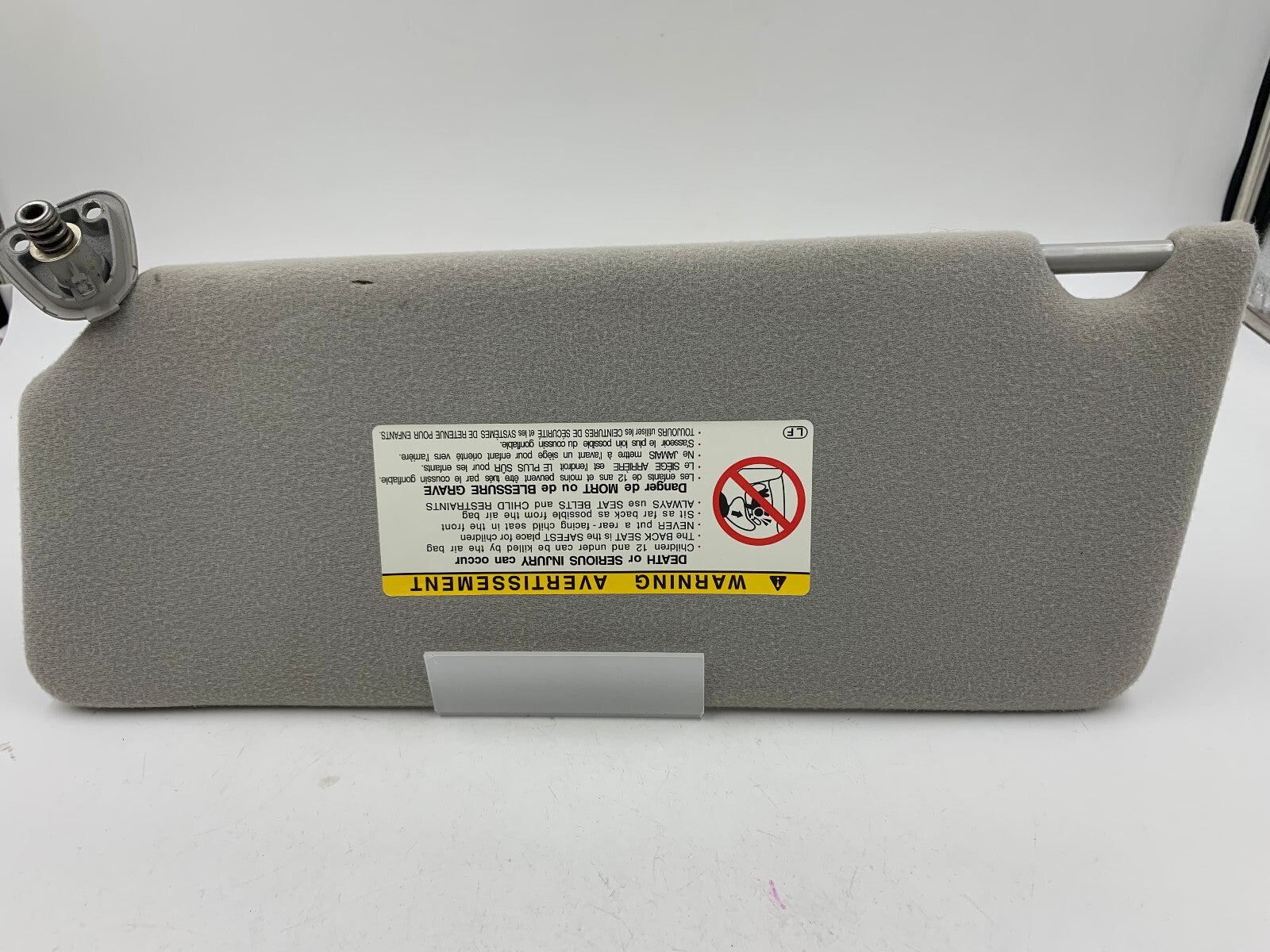 2002-2006 Toyota Camry Passenger Sun Visor Gray OEM A03B54040