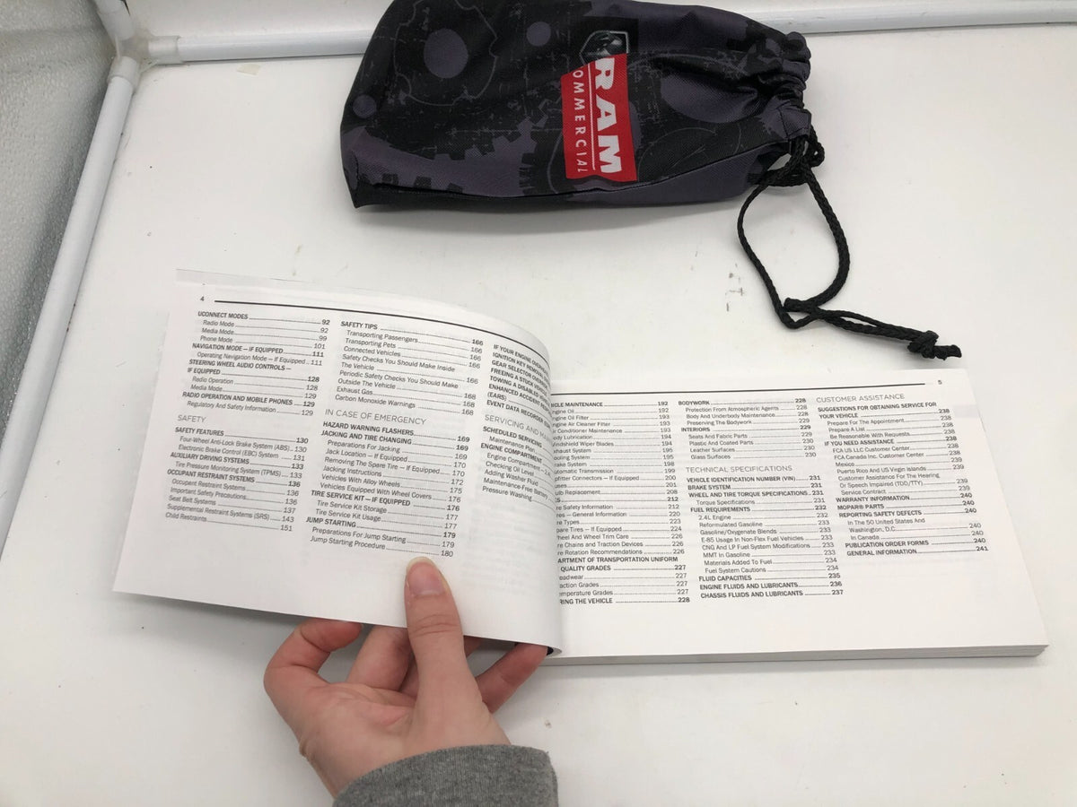 2022 Ram Promaster City Owners Manual with Case OEM R01B37002