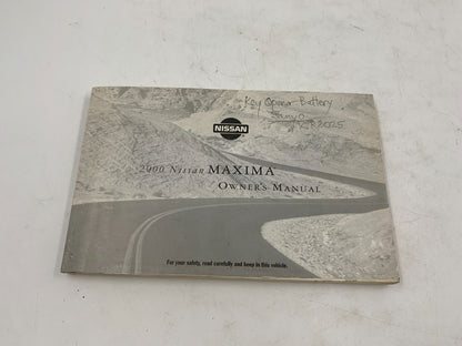 2000 Nissan Maxima Owners Manual OEM D04B56052
