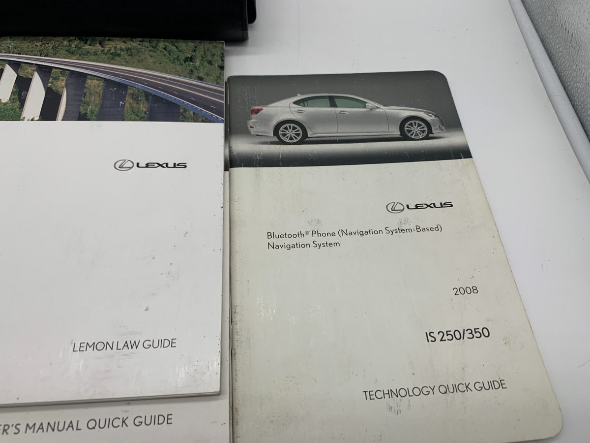 2008 Lexus IS350 IS250 Owners Manual Set with Case OEM C03B69019