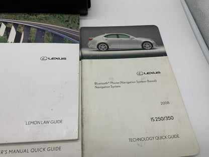 2008 Lexus IS350 IS250 Owners Manual Set with Case OEM C03B69019