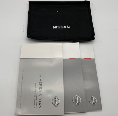 2018 Nissan Versa Sedan Owners Manual Set with Case OEM B02B56006