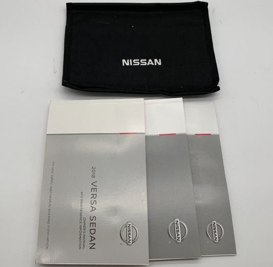 2018 Nissan Versa Sedan Owners Manual Set with Case OEM B02B56006