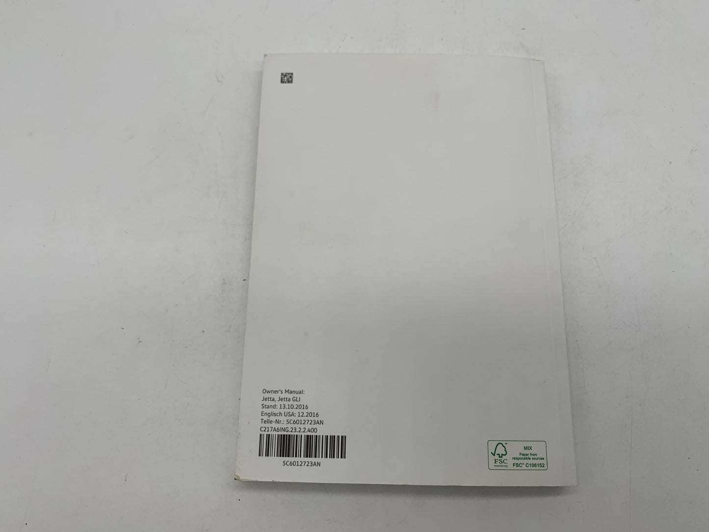 2017 Volkswagen Jetta GLI Owners Manual Set with Case OEM E04B07069