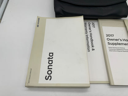 2017 Hyundai Sonata Owners Manual Set with Case OEM C01B07008