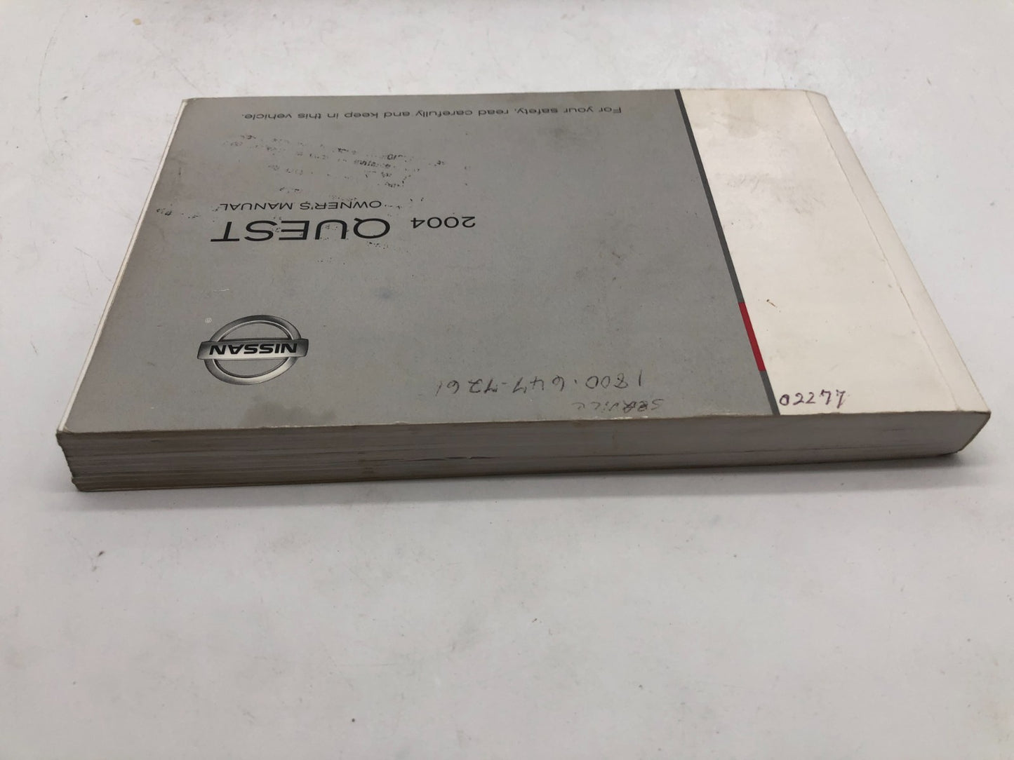 2004 Nissan Quest Owners Manual with Case OEM A01B06003