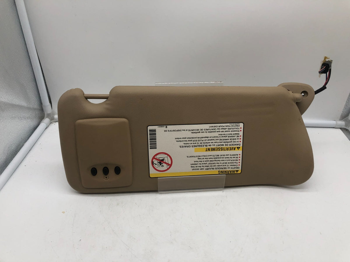 2004-2009 Cadillac SRX Driver Sun Visor Beige Illuminated OEM A01B07002