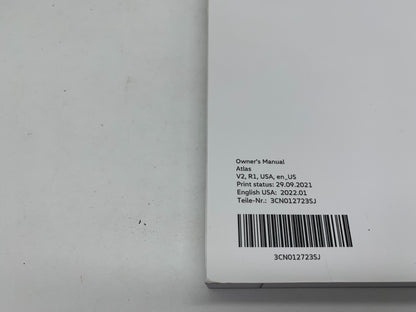 2022 Volkswagen Atlas Owners Manual Set with Case OEM C02B14054