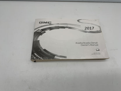 2017 GMC Acadia Owners Manual Set OEM B04B25009