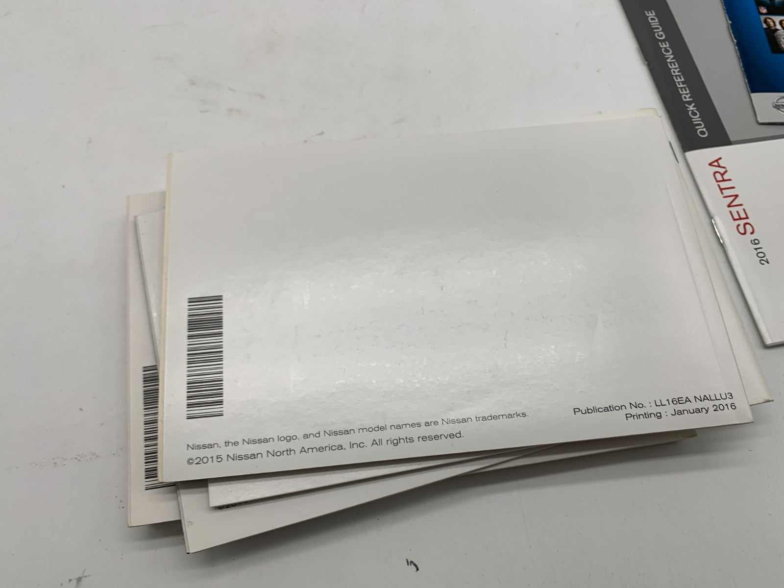 2016 Nissan Sentra Owners Manual Set with Case OEM B04B55052