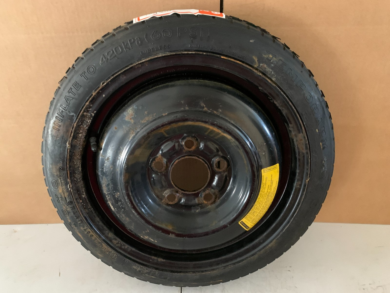 2010-2013 Mazda 3 Mazda3 15" Spare Tire Compact Donut T115/70D15