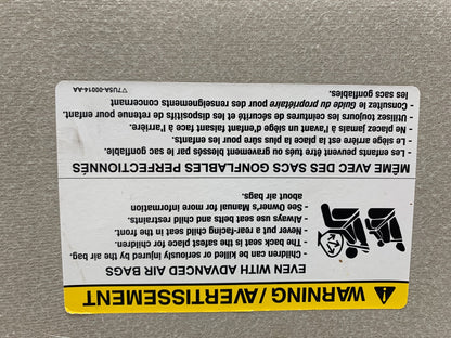 2008-2009 Ford Taurus X Passenger Sun Visor Beige Illuminated OEM D03B55004