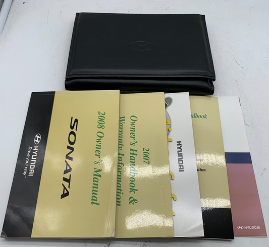 2008 Hyundai Sonata Owners Manual Case Set with Case OEM B01B20100