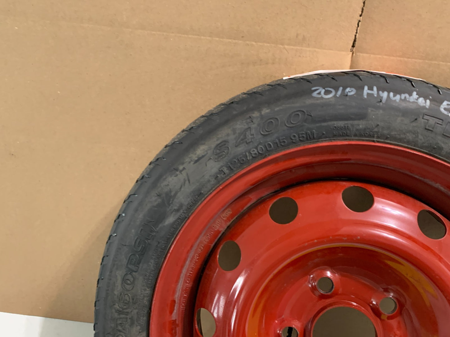 2010-2020 Hyundai Elantra 15" Spare Tire Compact Donut T125/80D15 OEM