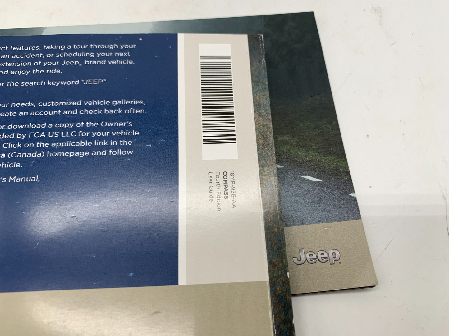 2018 Jeep Compass Owners Manual Set with Case OEM D01B37015