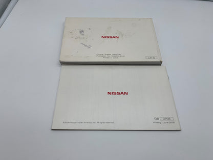 2006 Nissan Altima Owners Manual Set OEM A04B31007
