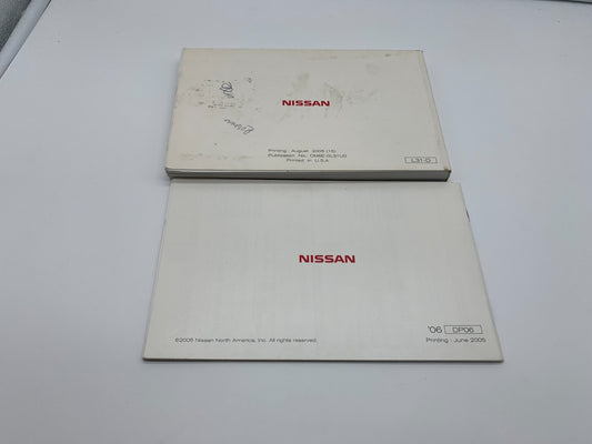 2006 Nissan Altima Owners Manual Set OEM A04B31007