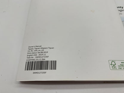 2019 Volkswagen Tiguan Tigan Allspace Owners Manual Set with Case OEM B01B04049