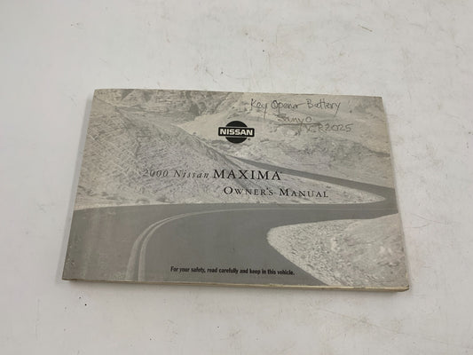 2000 Nissan Maxima Owners Manual OEM D04B56052