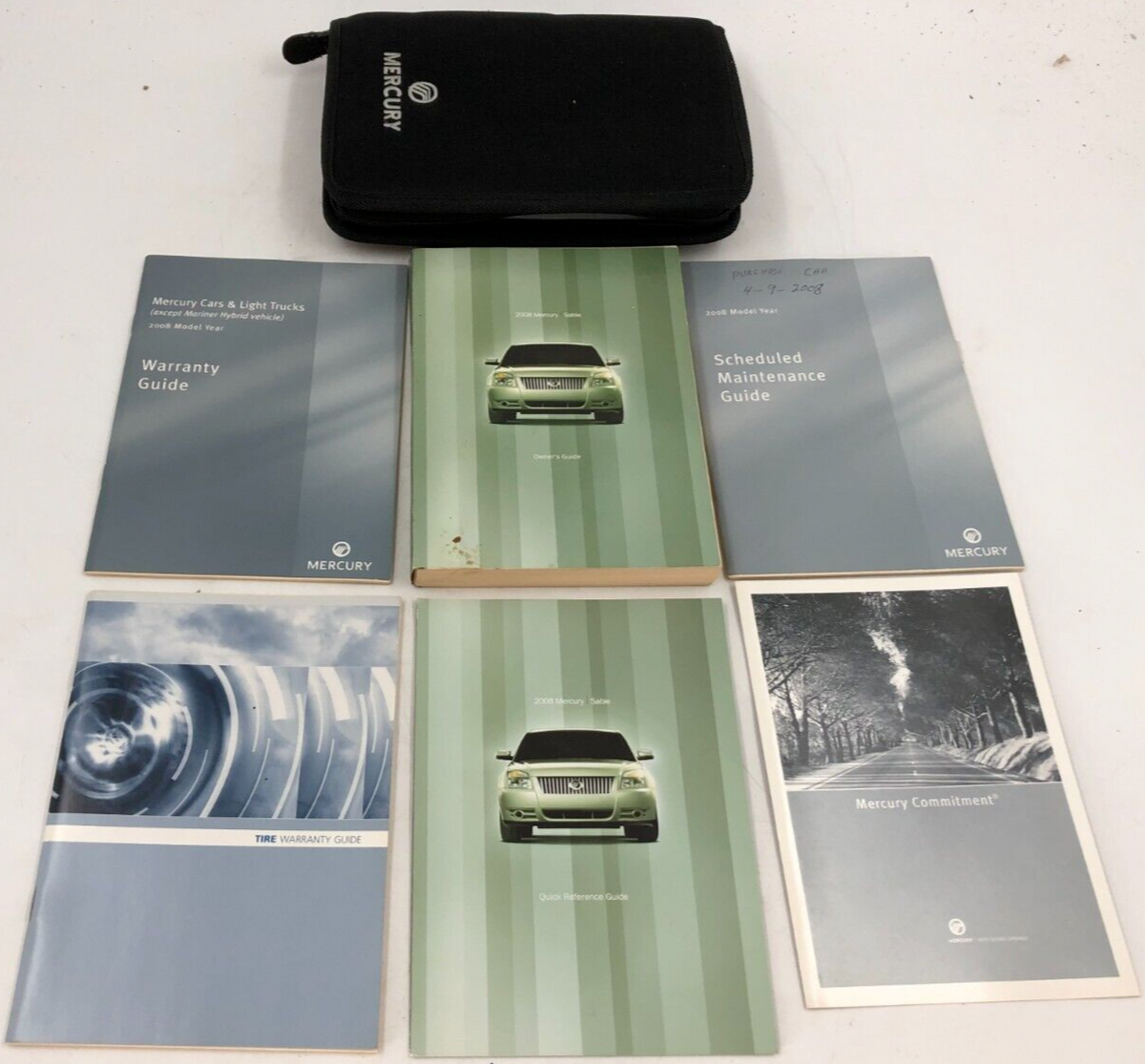 2008 Mercury Sable Owners Manual Set with Case OEM D03B58006