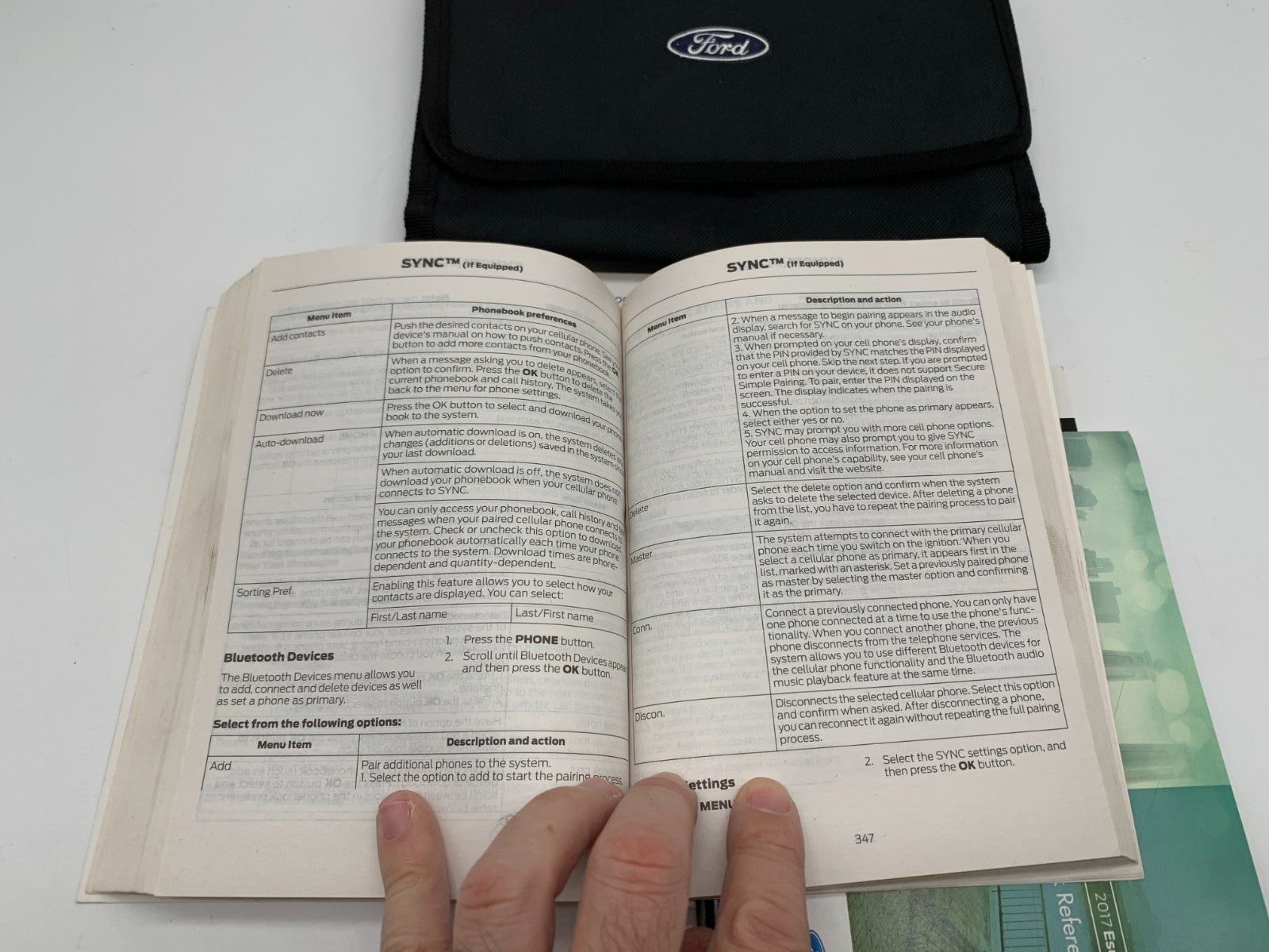 2017 Ford Escape Owners Manual Set with Case OEM