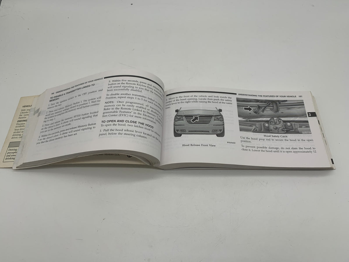 2008 Chrysler Town & Country Owners Manual OEM A02B44058