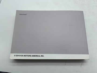 2016 Kia Optima Owners Manual Set with Case OEM A03B32006