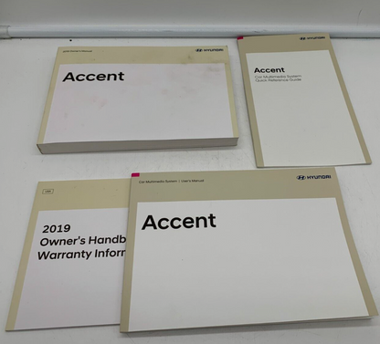 2019 Hyundai Accent Owners Manual Set OEM B02B09083