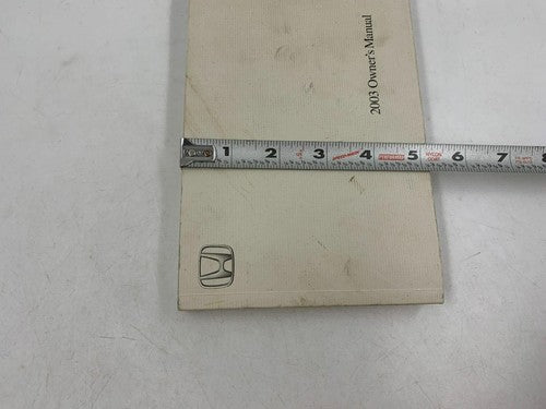 2003 Honda Pilot Owners Manual OEM R01B09005