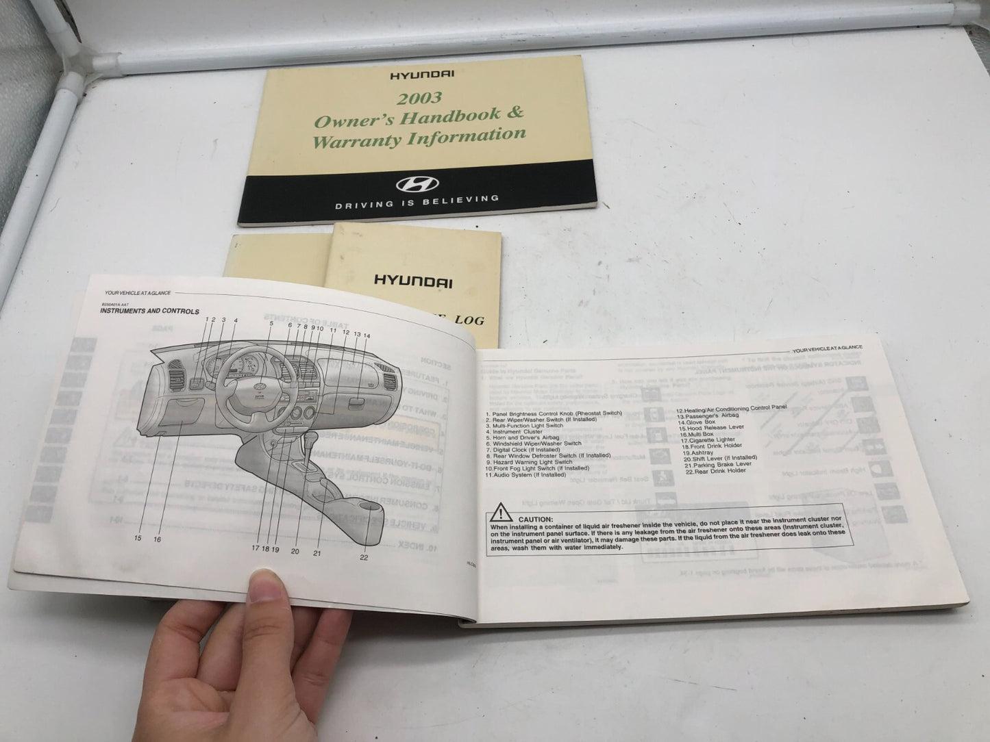 2003 Hyundai Accent Owners Manual Set OEM D02B03009