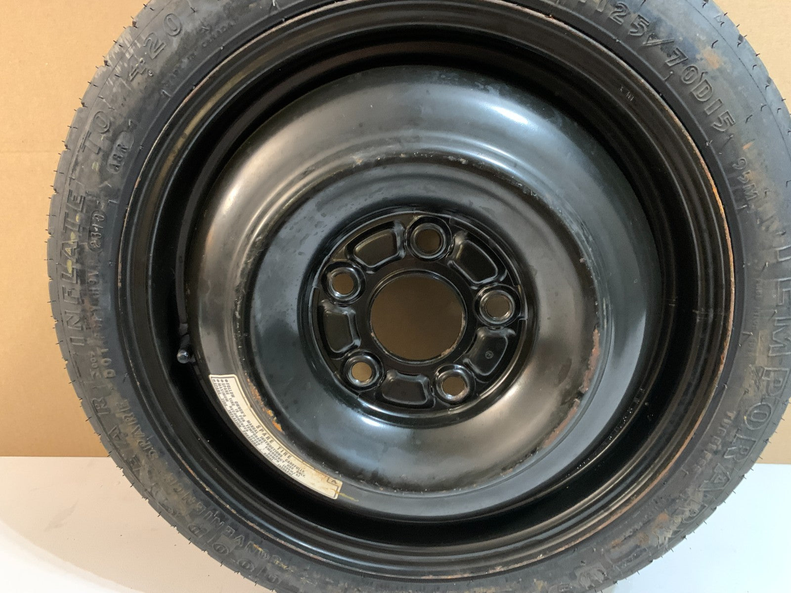 2010-2015 Honda Civic 15" Spare Tire Compact Donut OEM T125/70D15 Wheel