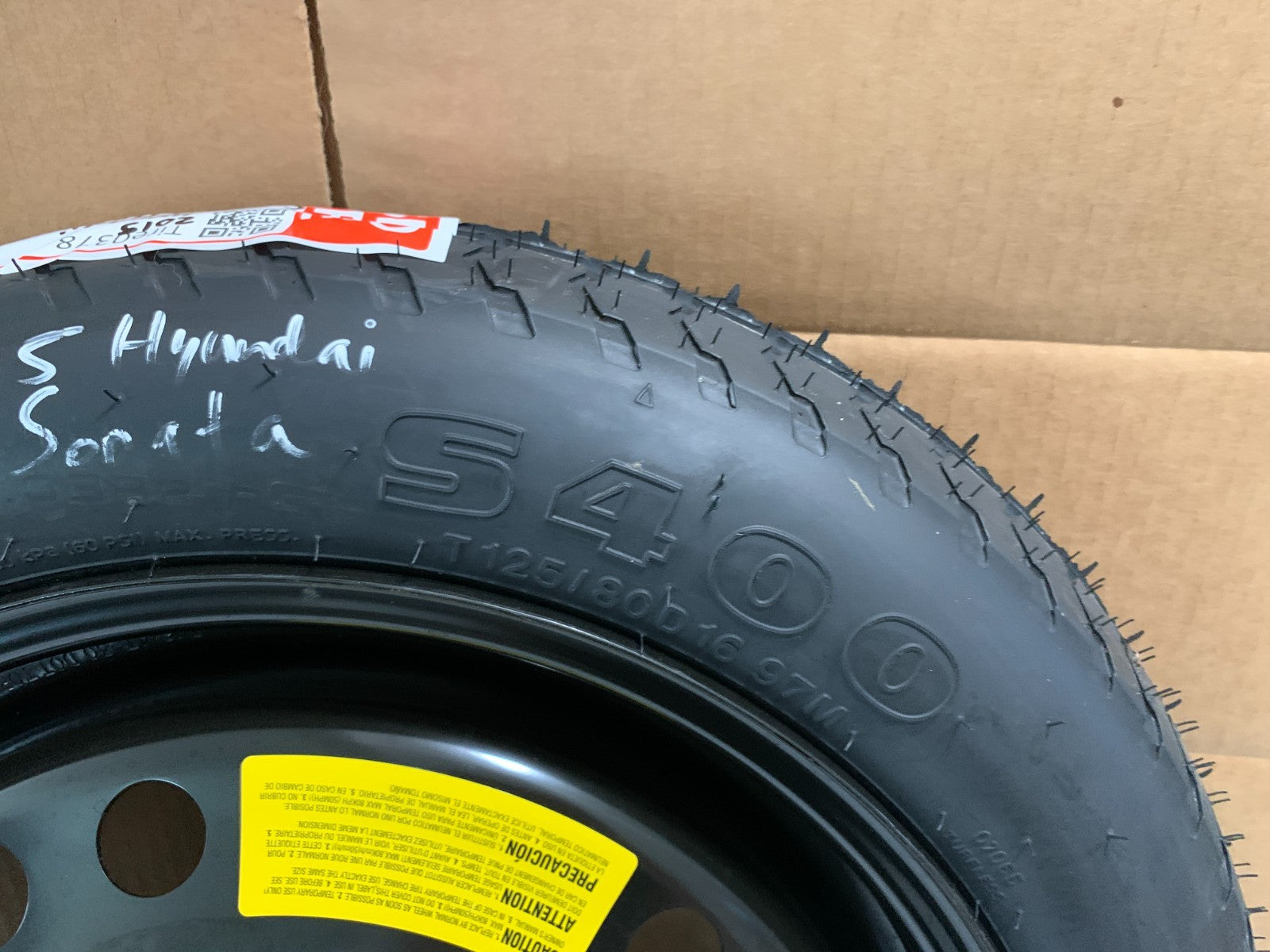 2015-2020 Hyundai Sonata 16" Spare Tire Wheel Compact Donut T125/80D16 Emergency
