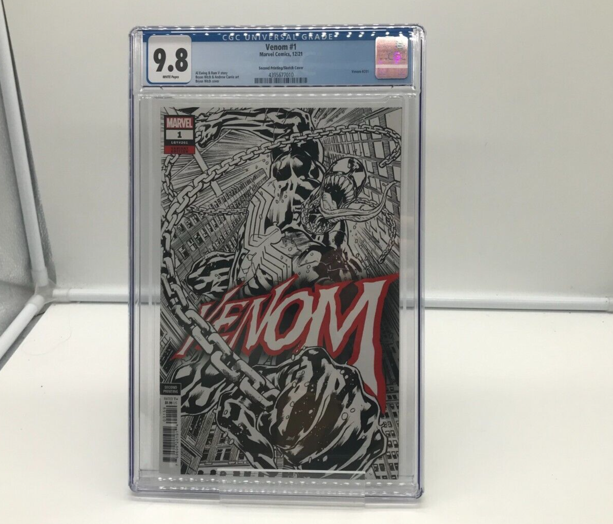 Venom #1 CGC 9.8 Bryan Hitch Second Printing Sketch Variant