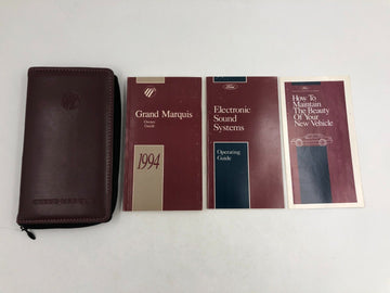 1994 Mercury Grand Marquis Owners Manual Handbook Set with Case OEM C04B35021