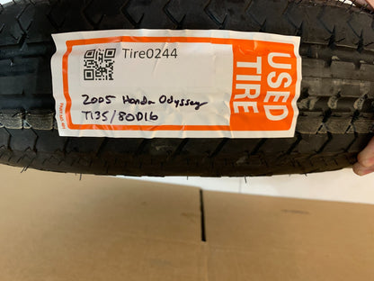 2005-2010 Honda Odyssey 16" Spare Tire Wheel Compact Donut T135/80D16