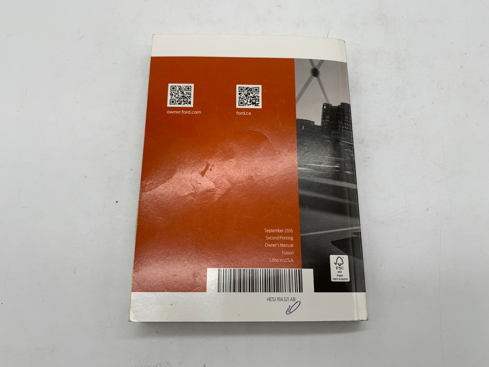 2017 Ford Fusion Owners Manual Set with Case OEM A02B55007