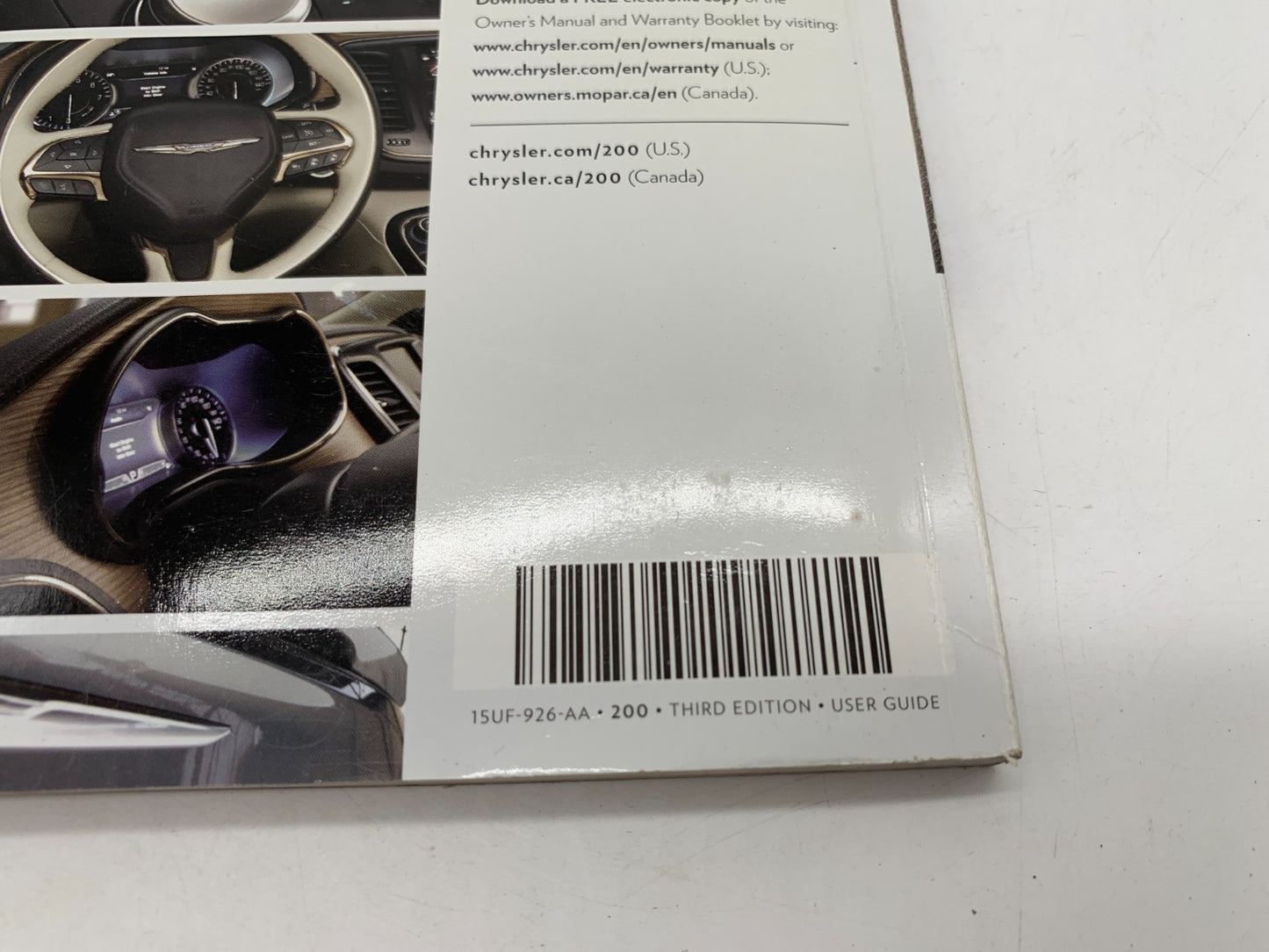 2015 Chrysler 200 Owners Manual OEM D01B18077