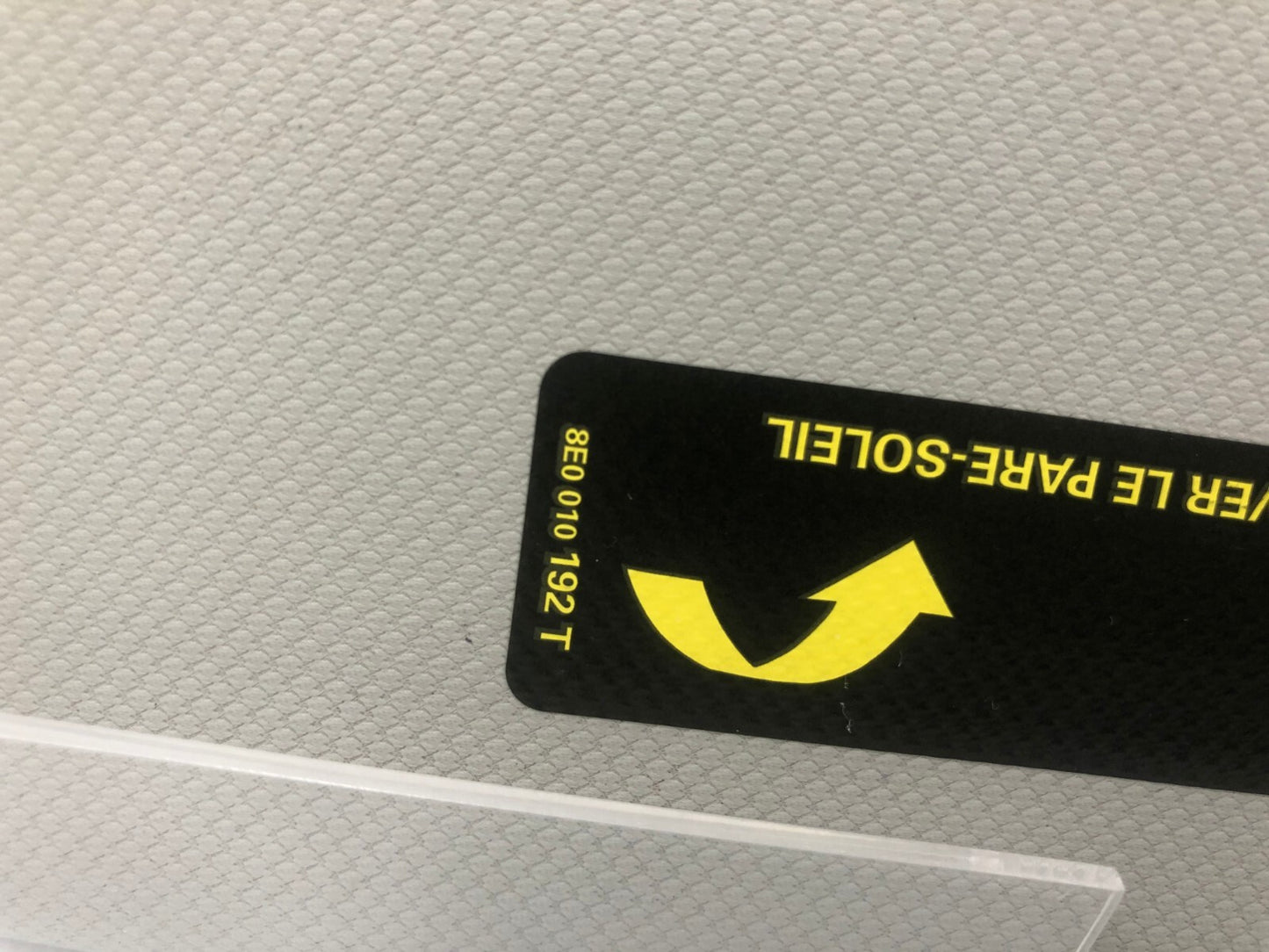 2009-2012 Audi A4 Passenger Sun Visor Sunvisor Gray Illuminated OEM D01B29073