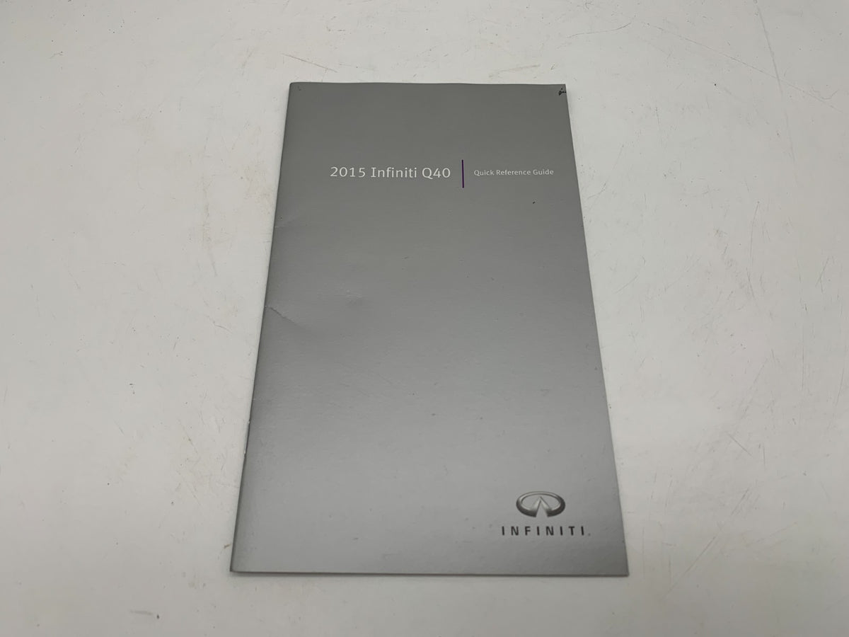 2015 Infiniti Q40 Q 40 Owners Manual Set OEM A01B01016